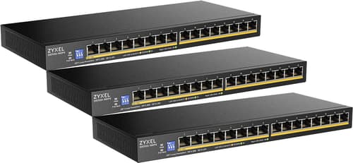 Zyxel Gs1100-16eps 16-port Gigabit Slim Poe-switch 3-pack