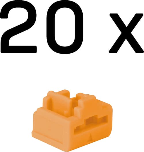 Lindy 47898 Portblokering Rj-45 Orange Acrylonitrilbutadienstyren 20 Stk