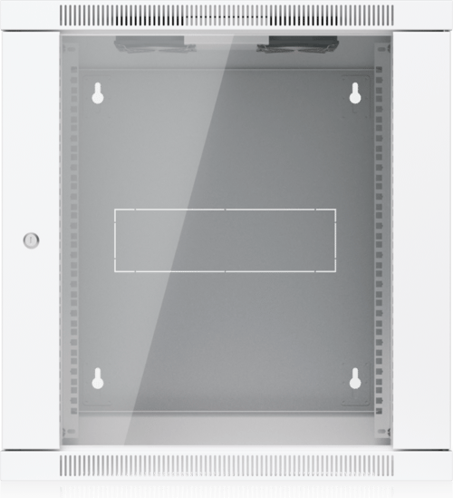 Ubiquiti 19 tommer Rack Cabinet 12 U 70 Cm Med Glasdør Og Svingbar Bagdør