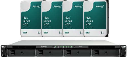Synology Rs826+ Nas Med 32tb (4x8tb) Forinstalleret