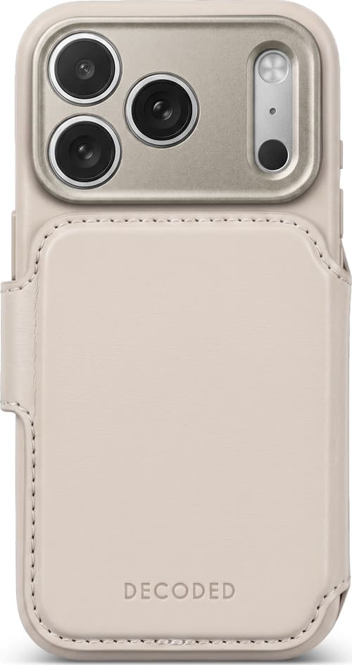 Decoded Leather Detachable Wallet Iphone 18 Pro Max Gråbrun