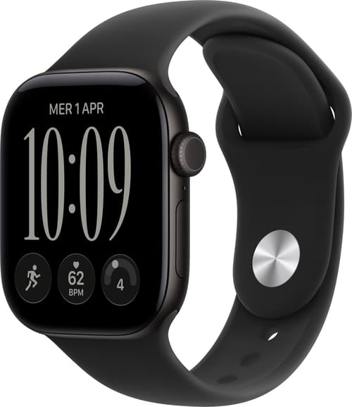 Apple Watch Series 12 Gps 42mm Black Aluminium Case With Black Sport Band - S/m