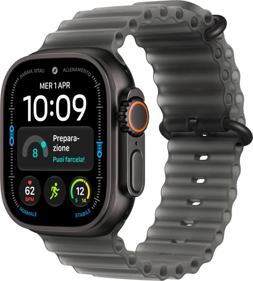 Apple Watch Ultra 4 Gps + Cellular 49mm Black Titanium Case With Translucent Black Ocean Band