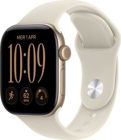 Apple Watch Series 12 Gps 42mm Light Gold Aluminium Case With Sand Sport Band - S/m