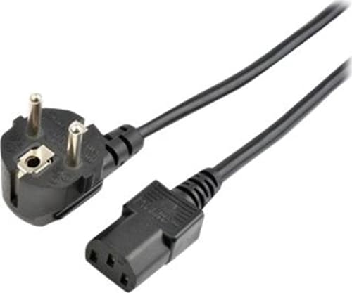 Prokord Strømkabel 3m Cee7/7 C13 Sort