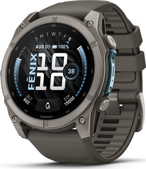 Garmin Fenix 9 51mm Titanium With Pebble Grey Silicone Band