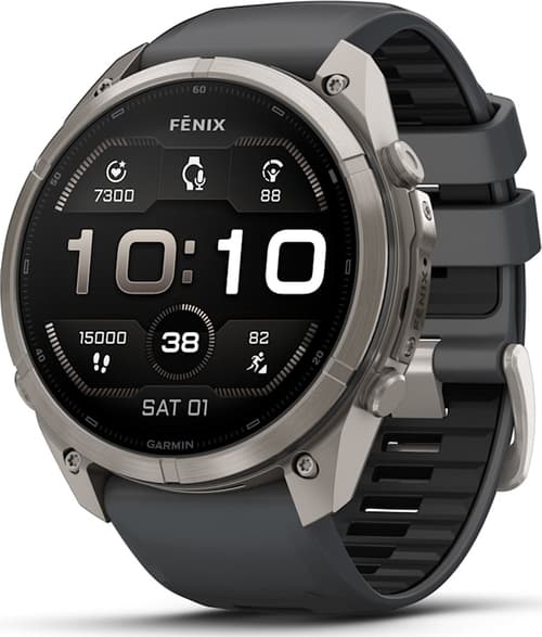 Garmin Fenix 9 Pro 51mm Titanium With Graphite/black Silicone Band
