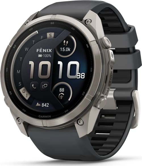 Garmin Fenix 9 Pro 51mm Inreach Titanium With Graphite/black Silicone Band