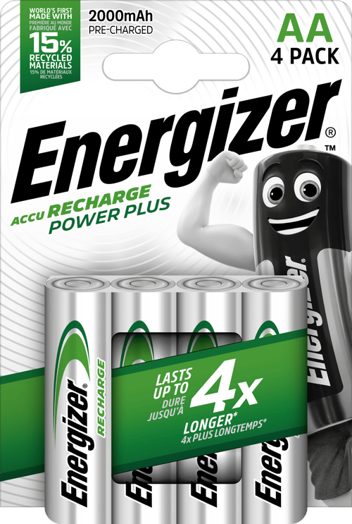 Energizer Batteri Power Plus Genopladeligt Aa 2000mah 4-pack