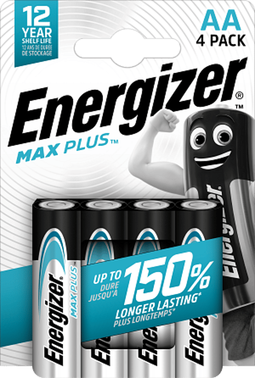 Energizer Batteri Max Plus Alkalisk Aa 4-pack
