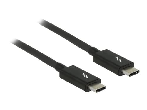 Delock Thunderbolt 3-cable 20gbps 2m. Usb-c Usb-c Sort billede