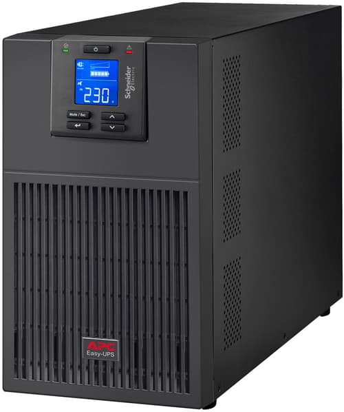 APC SRV3KI-E online UPS 2700 W med dobbeltkonvertering, LCD-display og sort kabinet
