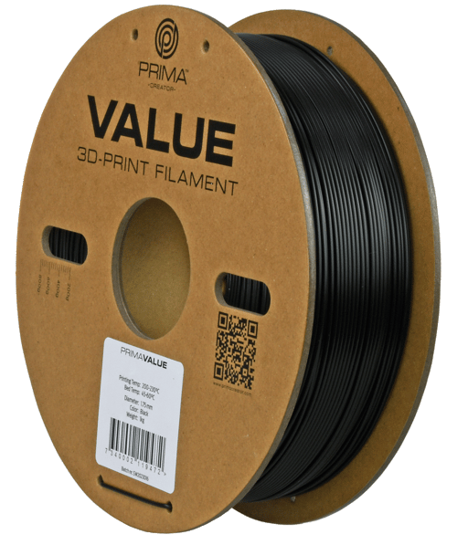 Prima PrimaValue ABS - 1,75mm -1kg - Sort 7340002119380 Modsvarer: N/A