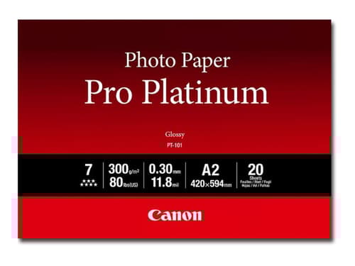 Canon Papper Photo Pro Platinum Pt-101 A2 300g 20 Arkkia