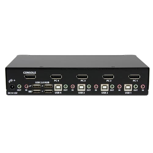Startech 4 Port Usb Displayport Kvm Switch With Audio