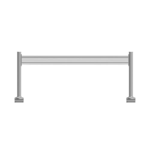 Axessline Toolbar System, Yksittäinen Kisko, Sis. 2 Tolppaa – Pöytä 1600mm
