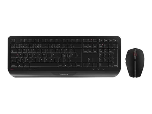 Cherry Desktop Gentix [pn] Wl Black +++ Pan-nordic Näppäimistö Sisältää Hiiren Langaton Rf Musta