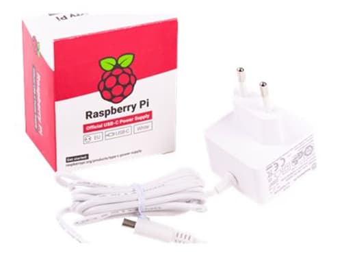 Raspberry Pi Power Supply 15.3w 5.1v/3a Eu Usb-c White 15.3w