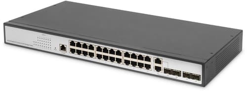 Digitus Dn-80221-3 Verkkokytkin Hallittu L2 Gigabit Ethernet (10/100/1000) Musta, Harmaa