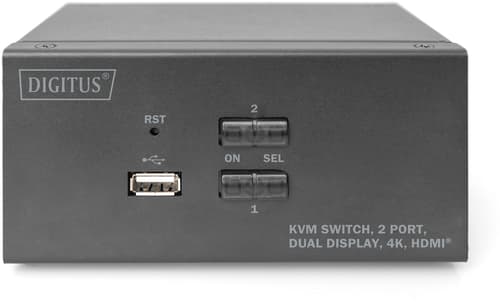 Digitus 2-porttinen Dual Display 4k Hdmi Kvm -kytkin