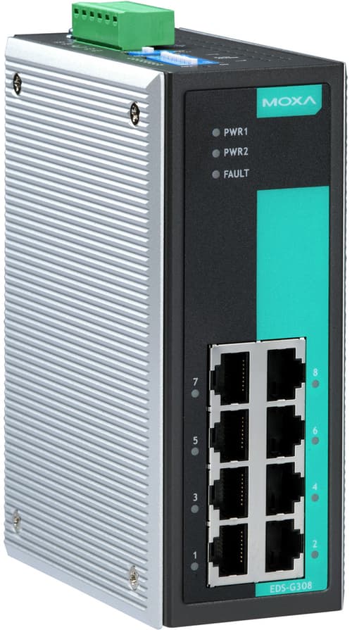 Moxa Eds-g308 Industriel, Ikke Administreret Switch Med 8 Porte
