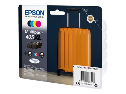 Blækpatroner Epson 405XL multipack - sort, cyan, magenta, gul