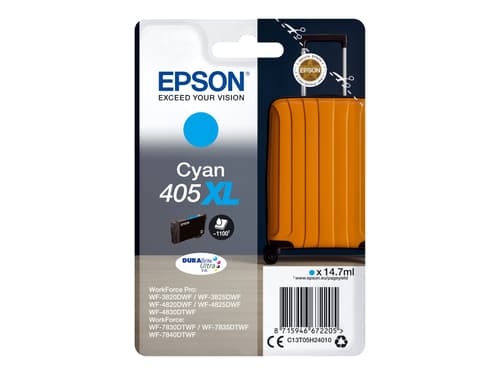 Blækpatron Epson 405XL cyan - 14,7 ml - original