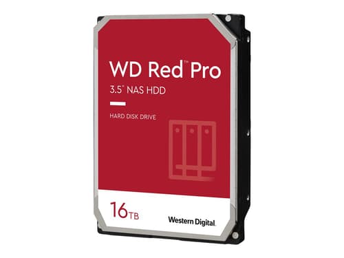 WD Red Pro WD161KFGX - Harddisk - 16 TB - intern - 3.5 - SATA 6Gb/s - 7200 rpm - buffer: 512 MB