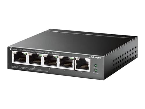 Tp-link Tl-sg105pe 5-port Poe 65w Switch billede
