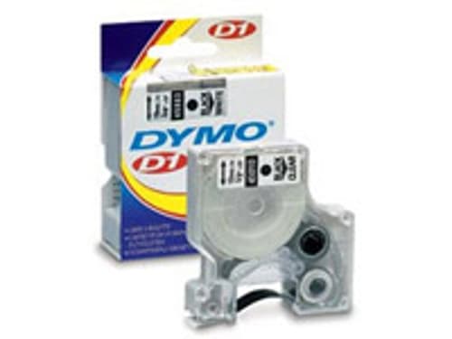 Dymo Tape D1 12mm Rød/hvid