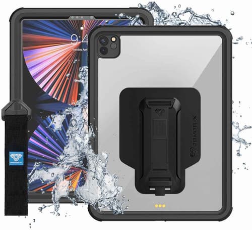 Armor-x Vandtæt Etui Ipad Pro 12.9 tommer 3rd Gen, Ipad Pro 12.9 tommer 4th Gen, Ipad Pro 12.9 tommer 5th Gen, Ipad Pro 12.9 tommer 6th Gen Sort