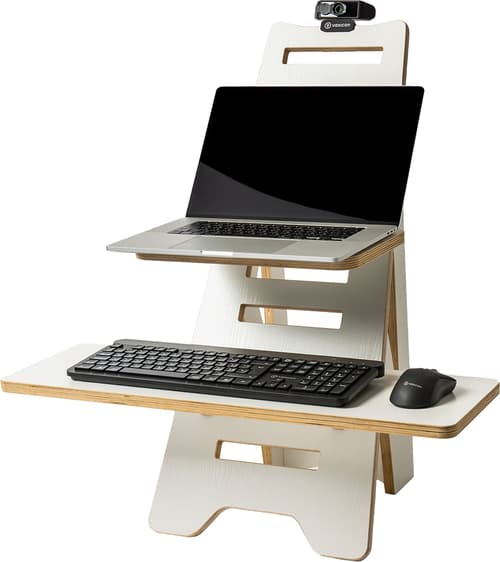 Prokord Sit To Stand Desk Wood White