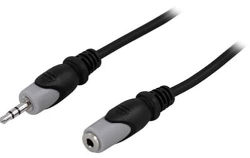 Deltaco Audio 3.5mm Male - 3.5mm Female 1m. 3,5mm 3,5mm