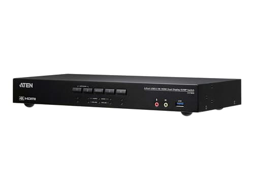 Aten 4-portars 4k Hdmi Dual-view Kvm Switch Med Ljud Och Usb 3.0-hubb