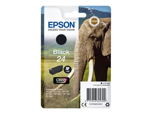Epson Elephant C13t24214012 Blækpatron 1 Stk Original Standard Udbytte Sort