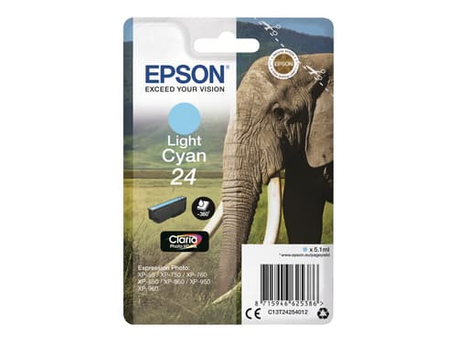 Epson Elephant C13t24254012 Blækpatron 1 Stk Original Standard Udbytte Lys Cyan