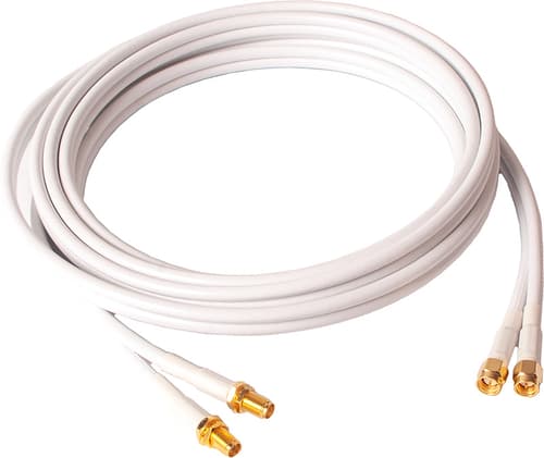 Poynting Antennikaapeli Twin 2 X Sma Uros 2 X Sma Naaras 3m Valkoinen