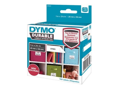 DYMO Etiketten Kunststoff weiß 1 Rolle á 160 Etike