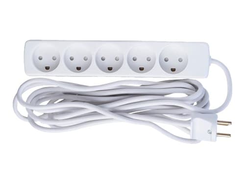 Microconnect 5-way Danish Socket White 5m #dk