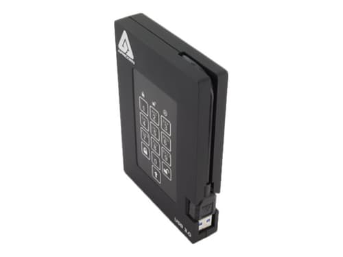 Apricorn Padlock Fortress 2tb Ssd Usb-a Musta