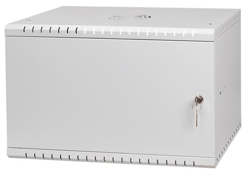 Direktronik Wall Rack 19 tommer 6u 35cm Metal Door Grey