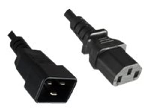 Microconnect Power Cord 2m Extension 2m C13 C20 Svart