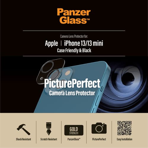 PanzerGlass Objektiv beskyttelse Sort Transparent Apple iPhone 13
