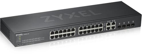 Zyxel GS1920-24v2 - Kytkin - älykäs - 24 x 10/100/1000 + 4 x combo Gigabit SFP - telineasennettava