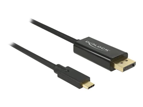 Delock Extern Videoadapter 2m Usb-c Displayport Svart