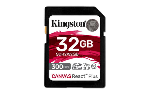 Kingston Technology Canvas React Plus 32 Gb Sd Uhs-ii Luokka 10 32gb Sd Uhs-ii