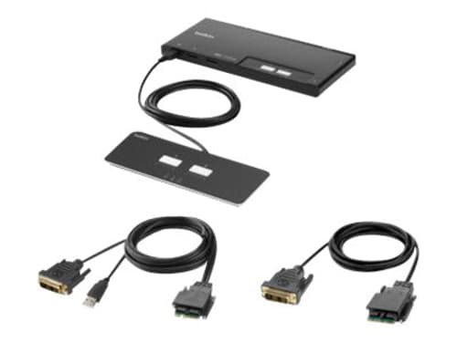 Belkin F1dn102mod-dd-4 Kvm-kytkin Musta