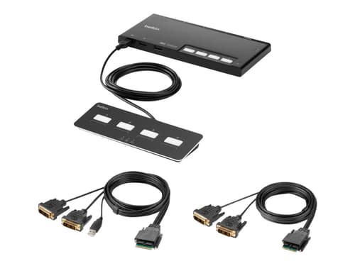 Belkin F1dn204mod-dd-4 Kvm-kytkin Musta