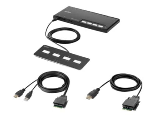 Belkin F1dn104mod-hh-4 Kvm-kytkin Musta