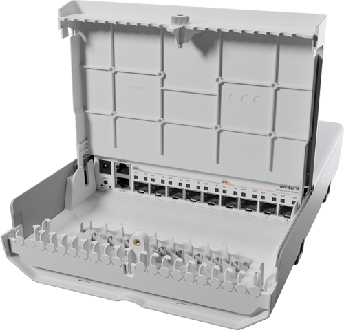 Mikrotik Netfiber 9 Outdoor 10 Gigabit Fiber Switch billede